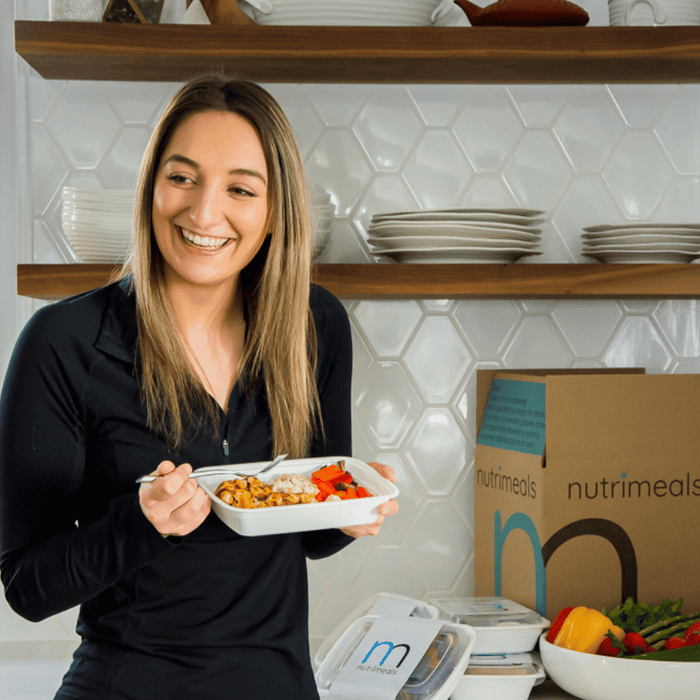 Girl eating healthy meals 