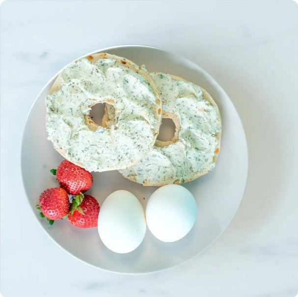 Bagel with Herb and Garlic Cream Cheese