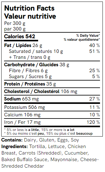 Buffalo Chicken Wrap