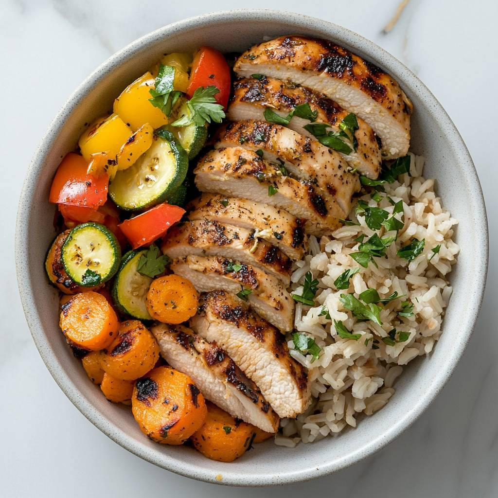 Grilled Chicken with Vegetable Medley