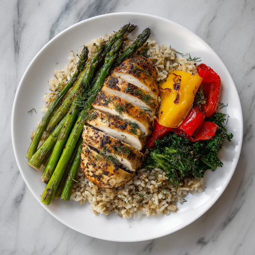 Lemon Dill Chicken with Blistered Kale