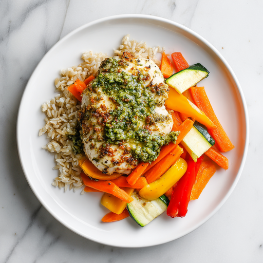 Pesto Chicken and Grains