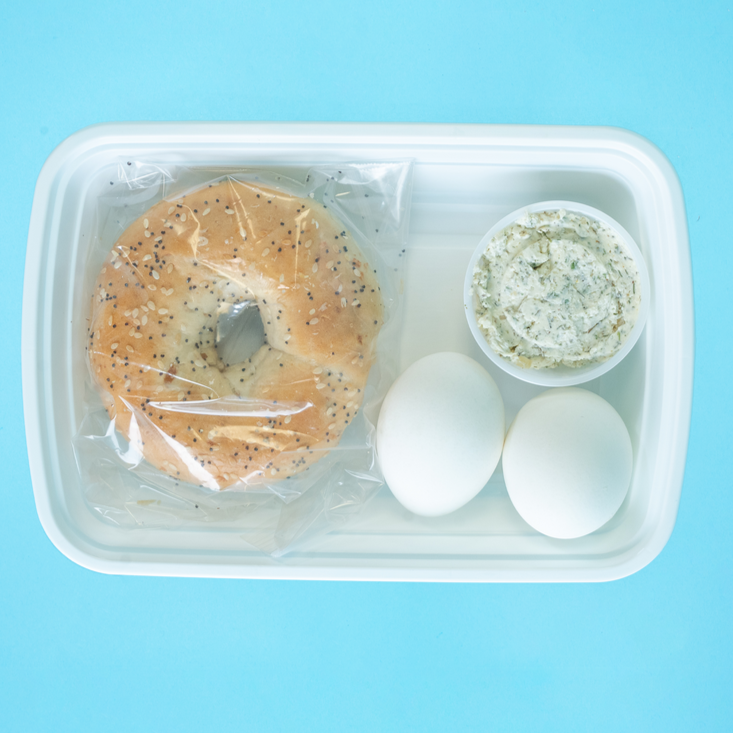 Bagel with Herb and Garlic Cream Cheese