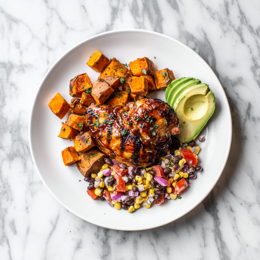 BBQ Chicken with Cowboy Caviar