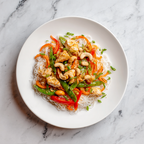 Cashew Chicken with Rice Noodles