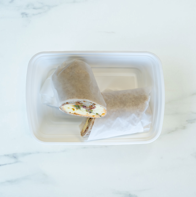 Breakfast Burrito with Scallion Relish